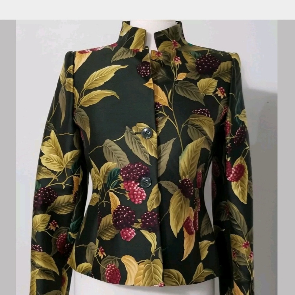 Linda Allard Ellen Tracy Grape Leaf Blazer Sz 2P
